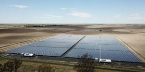 solar panels in a field